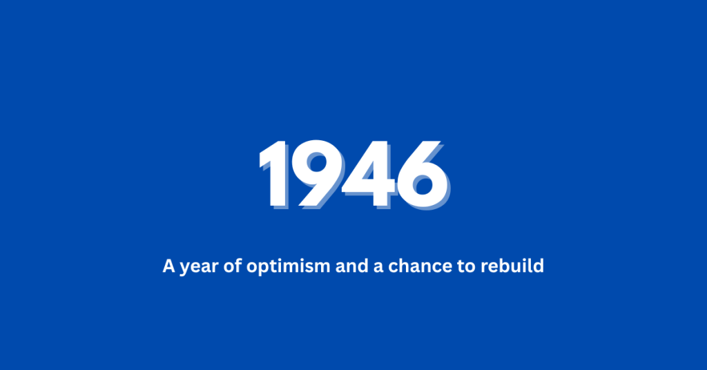 What happened in 1946 – Year graphic marking a year of optimism