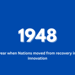 What happened in 1948 A year when Nations moved from recovery into innovation