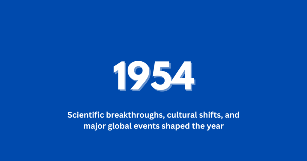 1954-Scientific breakthroughs, cultural shifts, and major global events shaped the year
